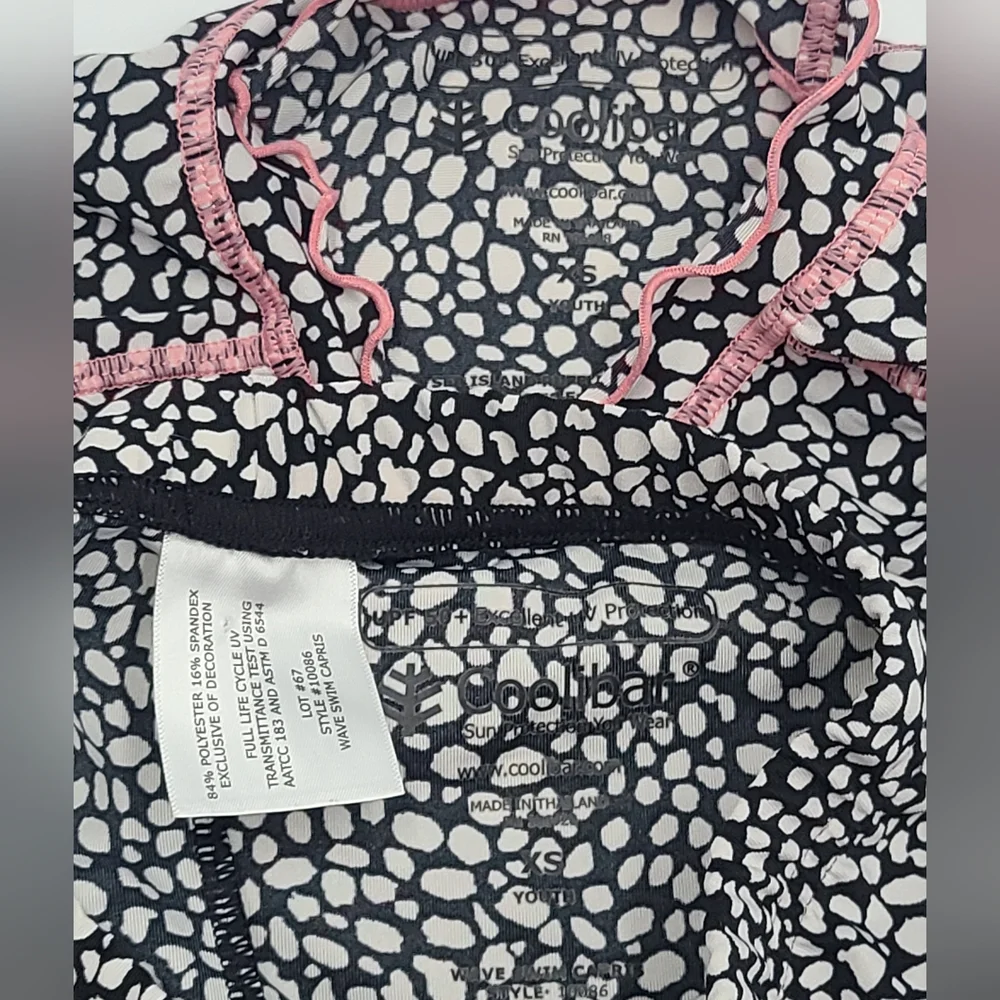 Coolibar girls' swim rashguard and capri set size XS